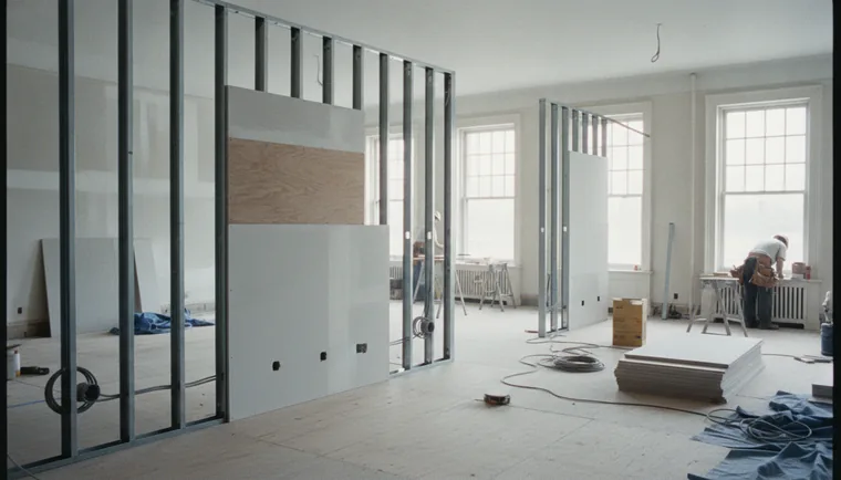 Réfection complète des cloisons d'un appartement de la Reconstruction, Saint-Dié-des-Vosges